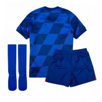 Camiseta Croacia Visitante Equipación para niños Eurocopa 2024 manga corta (+ pantalones cortos)